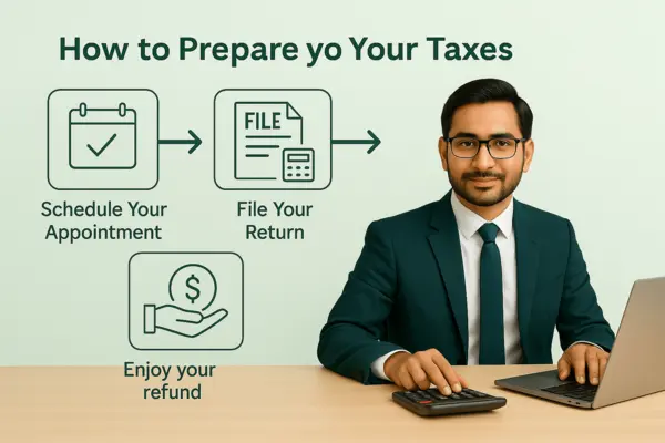 Tax learning process illustration